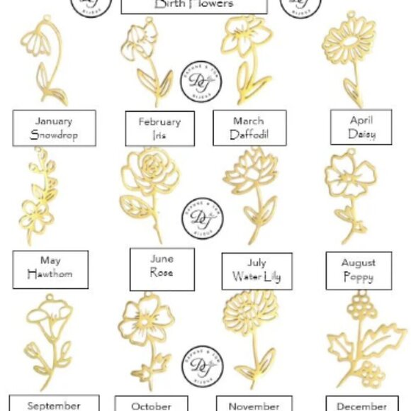 Birth Flower Necklace - Picture 9 of 10